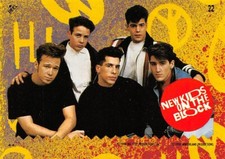 1990 Topps New Kids On The Block Sticker #22 Donnie Jordan Joey Jon Danny 🔥