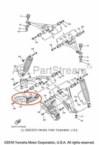 NEW OEM YAMAHA GRIZZLY EPS 4WD LE FRONT SUSPENSION LOWER GUARD Foto 1 de 1