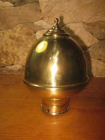 ANTIQUE VICTORIAN UNUSUAL STAIR NEWEL POST FINIAL BRASS BALL TOPPER RARE 1900s Cover
