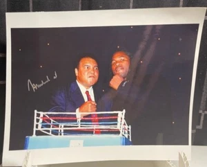 COLOUR 8X10 SIGNED AUTOGRAPH BY MUHAMMAD ALI PICTURE IS WITH LENNOX LEWIS - Picture 1 of 3
