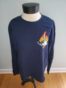Houston Bush #54 Aircraft Rescue Fire Fighter Long Sleeve T-Shirt M - Picture 1 of 7