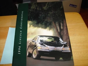📖1996 Lincoln Continental DEALER CATALOG👓Sales Brochure💎with OG Color Chart - Picture 1 of 5