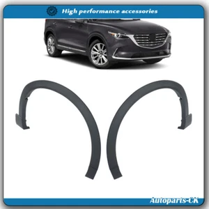 Guardabarros delantero izquierdo+derecho de plástico negro para Mazda CX-9 CX9 2016-202 - Imagen 1 de 15