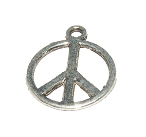 Peace #1 Pendant Charm Tibetan Silver J1146 - Picture 1 of 4