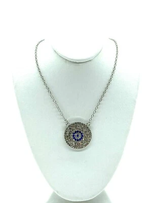 Collar colgante ojo de la suerte con cristales #3710 Foto 1 de 4