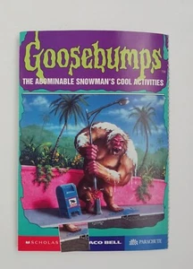 Goosebumps The Abominable Snowman's Cool Activities Taco Bell Promo 1997,Iron On - Picture 1 of 16