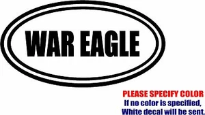 "Calcomanía WAR EAGLE AUBURN pegatina JDM vinilo divertido coche ventana parachoques camión portátil 7" - Imagen 1 de 3