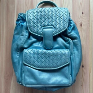 Bottega Veneta Backpack, Super Rare Model, Popular, Blue, Compact Size, Women's - Picture 1 of 5