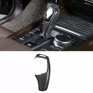 For BMW 3 4 Series GT 2013-2019 Dry Carbon Fiber Console Gear Shift Knob Trim - Picture 1 of 5