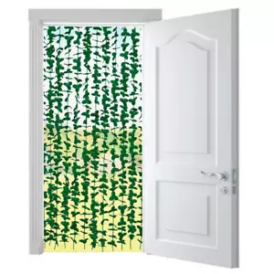 MAXIMEX Klett Tür Vorhang LIANE 90x190 cm Balkon Terrassen Blätter Sicht Schutz - Bild 1 von 8