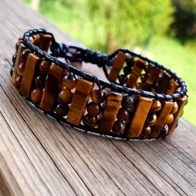 Pulsera Ojo de Tigre Vintage Alta Calidad Joyería Protección Atrae Suerte Regalo Foto 1 de 4