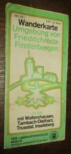 WANDERKARTE Umgebung von FRIEDRICHRODA- FINSERBERGEN 1975 Landkarte - Bild 1 von 5
