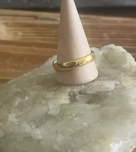 Hochwertiger Goldring Band aus massivem Gold Titan mit einer Breite von 4 mm ~ Neu - Bild 1 von 7