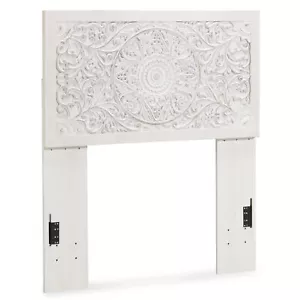 Signature Design by Ashley Traditional Paxberry Twin Panel Headboard, Whitewash - Picture 1 of 5