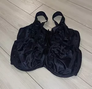 2 Bali 3562 Satin Tracings Full Figure Minimizer Bras UW Womens 38DDD Black - Picture 1 of 6
