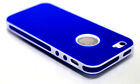 Apple Blue/ White UltraThinTPU Soft PC Bumper case cover for iPhone 5 5S SE