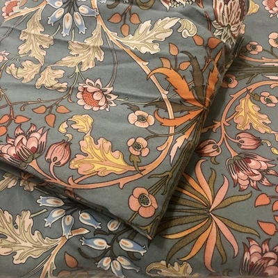 Funda nórdica completa Queen 86 x 98 azul hojas florales cabaña bungalow Poliéster suave Foto 1 de 4