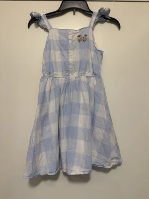 Carters蓝色/白色方格背心裙  — 第 1/4 张图片