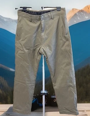 GERRY Mens 32x36 Fleece Lined Venture Pant Stretch Cargo Pocket Comfort Green - Image 1 of 4