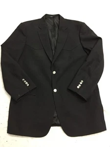 Cody James Dress Coat Mens 42 Black Pockets Lined Button Blazer Jacket - Picture 1 of 9