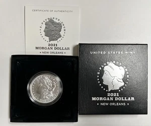 2021 O Morgan Silver Dollar 100th Anniversary In OGP Box & COA - Picture 1 of 6
