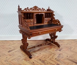 JBM Dollhouse Desk Italian Renaissance Style Furniture 1:12 Scale Miniature - Picture 1 of 5