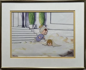 Célula de animación rara Precious Moments de regalo de Timmy arte original certificado de autenticidad ¡Bonito! - Imagen 1 de 3