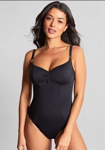 NWT Panache Anya Riva Balcony Swimsuit Black One-Piece 32HH Sculpting Underwire - Picture 1 of 17