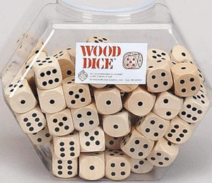 30mm Wood Dice - Picture 1 of 1