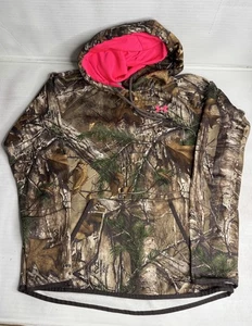Under Armour Damen Camo Hoodie RealTree Hot Pink Größe Small Jagd Outdoor - Bild 1 von 12