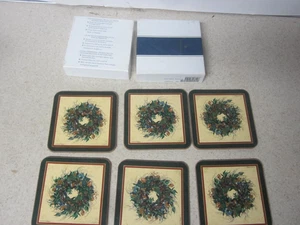 6er SET VINTAGE PIMPERNEL UNTERSETZER WINTERGIRLANDE WEIHNACHTEN - Bild 1 von 5