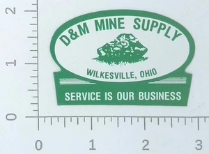 Imán de refrigerador publicitario D&M Mine Supply Wilkesville Ohio - Imagen 1 de 1
