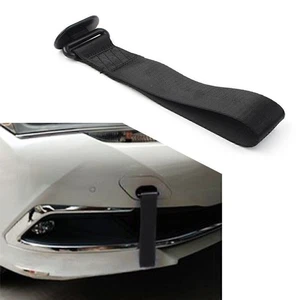 Abschleppband Gurtband Rallye Haken Universal Hinten/Vorne Stoßstange Schwarz - Bild 1 von 4