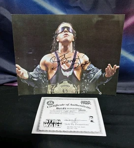 Foto firmata Bret "Hitman" Hart autografata 8x10 COA WWF WWE fotografia vintage WCW  - Foto 1 di 4