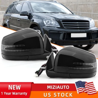 For Mercedes Benz ML GL Class W164 X164 Rear View Side Door Mirror Left & Right - Image 1 of 4