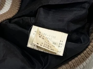 Vintage 1990's Hysteric Glamour Leather Sleeves Varsity Jacket Size Free Beige - Picture 1 of 8