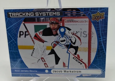 2025-26 Upper Deck Series 1 #TS-3 Jacob Markstrom Tracking Systems NJ Devils - Image 1 of 2