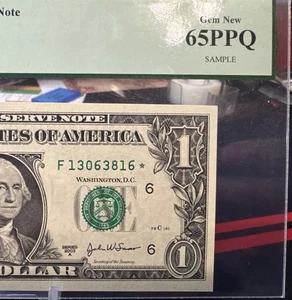 🤩  2003-A $1 ⭐️STAR⭐️ FEDERAL RESERVE NOTE ( ATLANTA “F”)PCGS GEM UNC-65PPQ - Picture 1 of 10