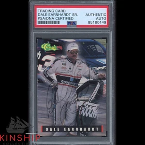 Dale Earnhardt Sr signed 1995 Classic Card PSA DNA Slab NASCAR Auto C2526 - Picture 1 of 1