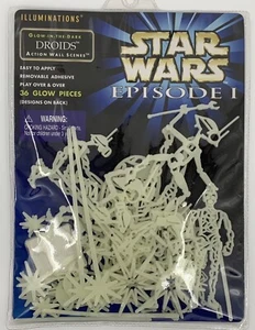 Star Wars Episode 1 Glow in the Dark Jedi vs Sith Action Wall Scenes 1999 NEW - Picture 1 of 13