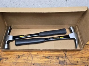 Martillo de encuadre profesional Stanley vintage NOS mango de fibra de vidrio cara a cuadros - Imagen 1 de 10