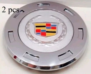 2 PIECES 2007-2013 CADILLAC ESCALADE COLOR CREST 22" WHEEL CENTER CAP 9596649 - Picture 1 of 1