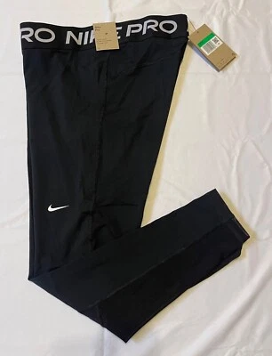 New Nike Pro 7/8 Mid-Rise Mesh-Panel Legging Tight Training Pants CZ9779-010 XL - Image 1 of 4