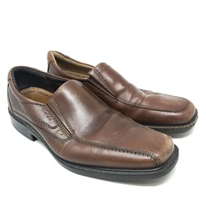 ECCO Men's Casual Loafers Shoes Size US 8-8.5 Leather Brown - Picture 1 of 12