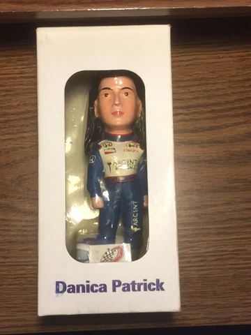 DANICA PATRICK - AUTOGRAPHED - INDY CAR MILWAUKEE MILE FIGURINE NOT BOOBLE HEAD Cover