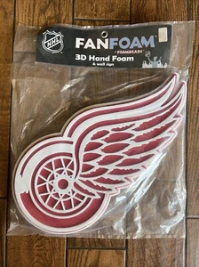 New NHL Detroit Redwings 3D Fan Foam Logo Hand Holding Wall Sign Made in USA - Picture 1 of 3