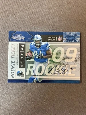 2009 Brandon Pettigrew Contenders Football Rookie Ticket Auto  - Image 1 of 2