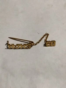 Vintage 1960 Initial HJHS High School graduation pin tie tack - Picture 1 of 4
