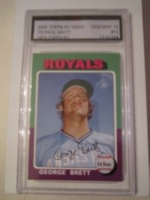 2006 (1975) GEORGE BRETT TOPPS 12 BASEBALL CARD FGS GRADED GEM MINT 10 TUB BN-20