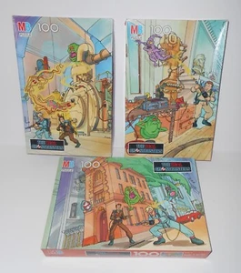 THE REAL GHOSTBUSTERS - Lot of 3 Puzzles - 1988 MB 100-pc each - Picture 1 of 14